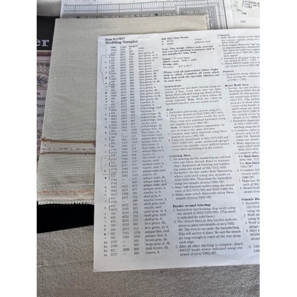 Teresa Wentzler Wedding Sampler Cross Stitch Kit #13827 Partial Started Needlewo - Picture 8 of 11